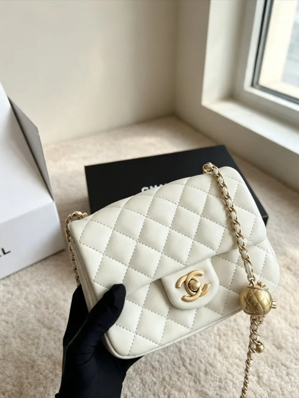 Authentic Chanel White Bag